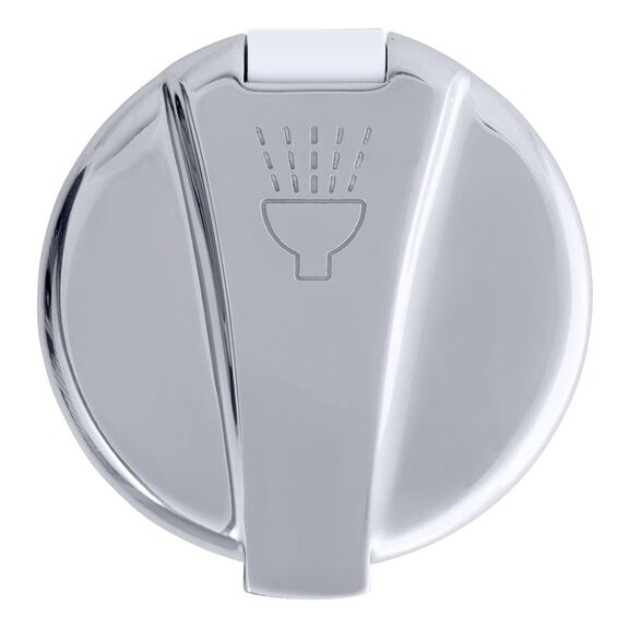 Recessed Shower Arctic White Cup with Stainless Steel Lid, Hammer-Head Arctic White Sprayer, 10' White Rubber Hose image number 7