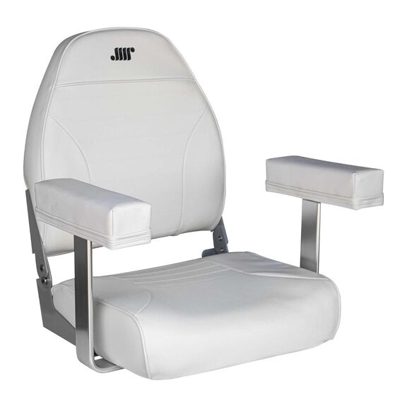 Padded Boat Seat Armrests, White, Pair image number 2