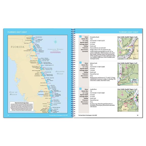 Maptech ANGICW-02WMDS&nbsp;The Great Book of Anchorages Norfolk, VA to Key West, FL Including the Atlantic Intracoastal Waterway image number 2