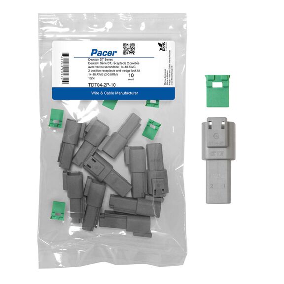 DT Deutsch Receptacle and Wedge Lock Kit, 2 Position, 10 Pack image number 0