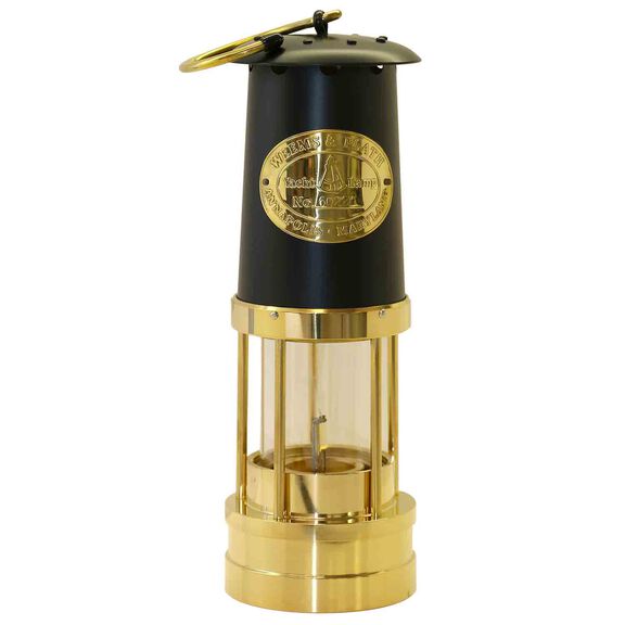 Brass Yacht Lamp with Black Bonnet image number 0