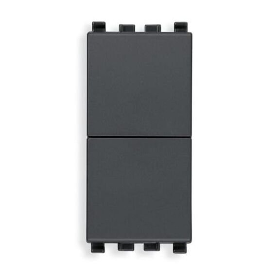 Vimar Eikon Two Independent Push Buttons 1P NO+NO 10A, Grey image number 0