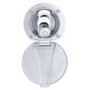 Recessed Shower Chrome Cup with Stainless Steel Lid, Hammer-Head Arctic White Sprayer, 6' White Rubber Hose image number 3