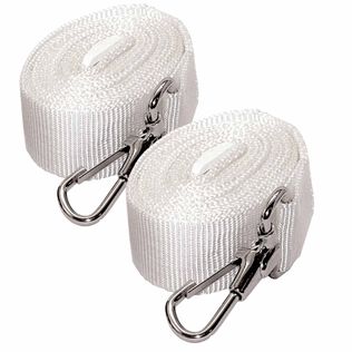 96" Bimini Top Straps, White, Pair