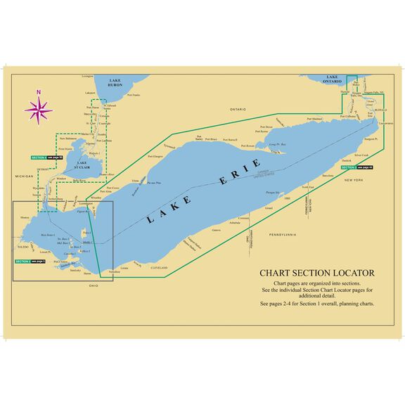 LE7WMDS Lake Erie Chartbook + Cruising Guide, 7th Edition image number 1