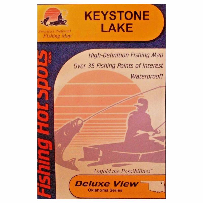 FISHING HOT SPOTS Keystone Lake Fishing Map West Marine