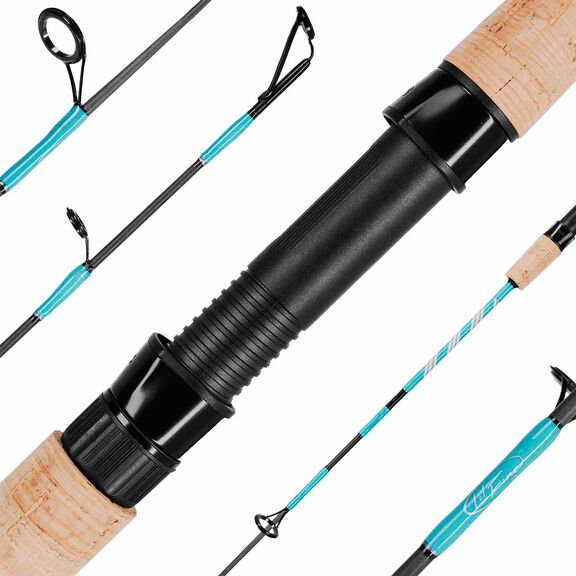 4'3" Li'l Finz Kids Spinning Rod, Medium Power, Turquoise image number 0