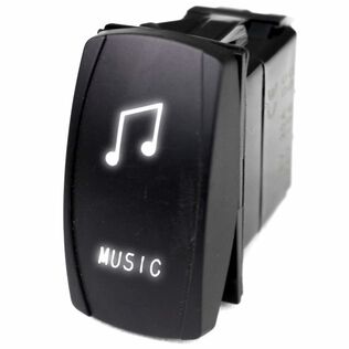 Logo Rocker Switch, Music, White