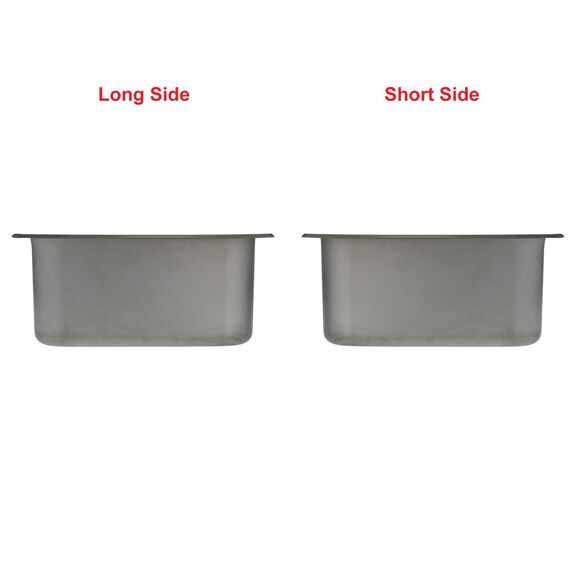 Rectangle Sink Brushed Finish, 304 Stainless Steel, 2" Drain, SoundKOTE image number 2
