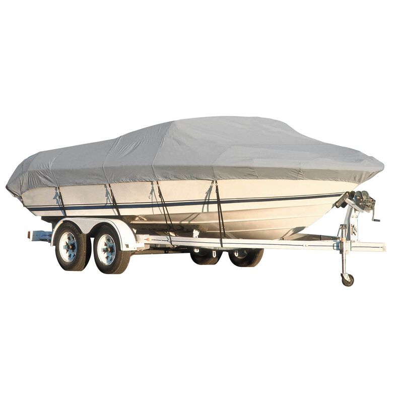 Tournament Bass Boat Cover, Gray, WeatherPro Plus, 17'0"-19'0", 102" Beam image number 0