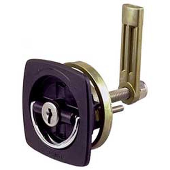 Flush Lock - Chrome/Black with Straight Cam Bar image number 0