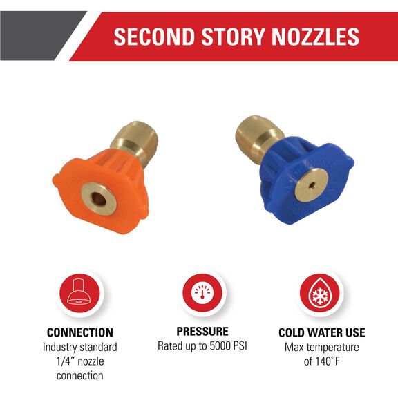 Universal Second Story Nozzles Rated up to 5000 PSI; Cold Water Use image number 1