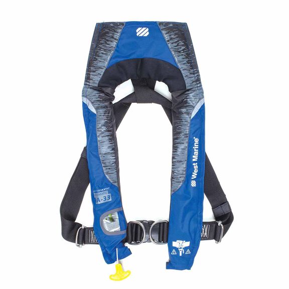 Offshore Automatic Inflatable Life Jacket with Harness, Blue image number 0