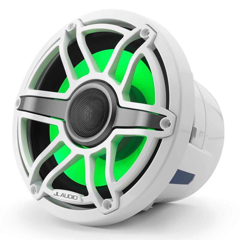 M6-880X-S-GwGw-i 8.8" Marine Coaxial Speakers, White Sport Grilles with RGB LED Lighting image number 3