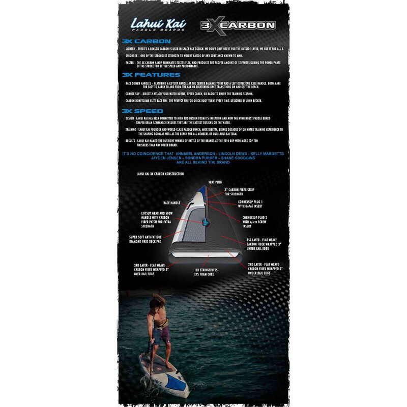 12'6" Carbon Fiber Team Race Stand-Up Paddleboard image number 6