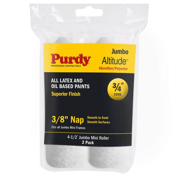 Altitude Jumbo Mini Roller Cover, 4-1/2" x 3/8", 2-Pack image number 0
