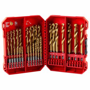 SHOCKWAVE Impact Duty&trade; RED HELIX&trade; 29 Piece Titanium Drill Bit Set