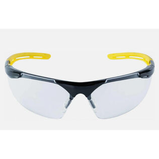 Safety Eyewear Clr Comfort, 90209-HV6-NA, Blk Frame Ylw Accent, AF & Scratch Resistant Lens