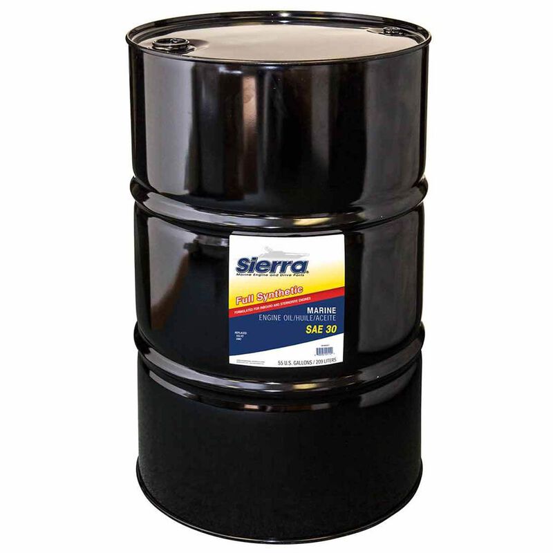 Sierra SAE 30 4 Stroke Full Synthetic Marine Engine Oil, 55 Gallon image number 0
