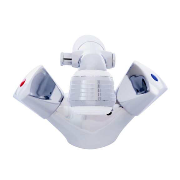 Trinidad Head/Shower Combo Faucet Classic Arctic White Sprayer, 6' White Rubber Hose Chrome/Arctic White image number 4
