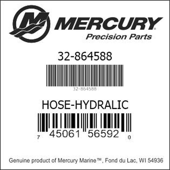 Mercury-Mercruiser 32-864588 Power Trim Hose Hydraulic image number 2