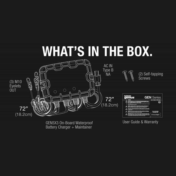 Noco Genpro5x3 15a Marine Battery Charger 12v