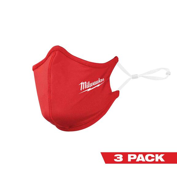 Red 2-Layer Face Mask, 3 Pack image number 0