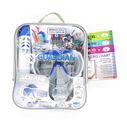 Omni Mask Snorkel Combo, White/Blue, Adult Small-Medium image number 3