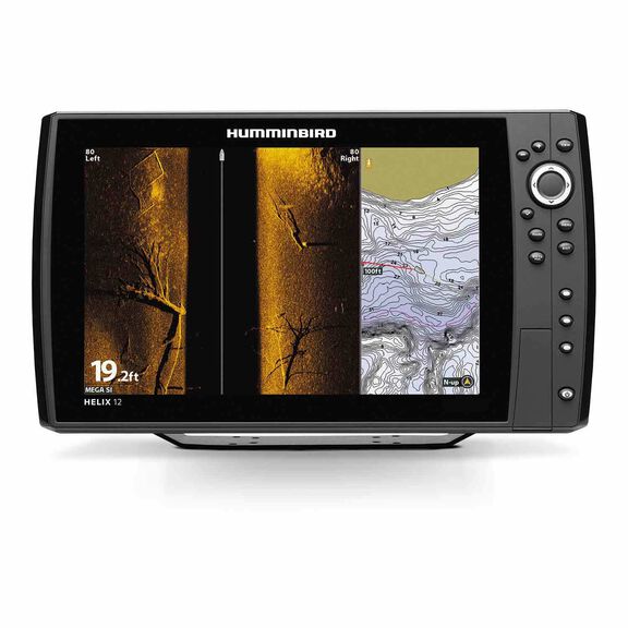 Helix 12 Chirp Mega SI GPS G2N Fishfinder/Chartplotter Combo with Transom Mount Transducer and ContourXD&trade; Inland Charts image number 0