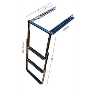 GG Schmitt & Sons 3-Step Top Pocket-Mount Sliding Ladder