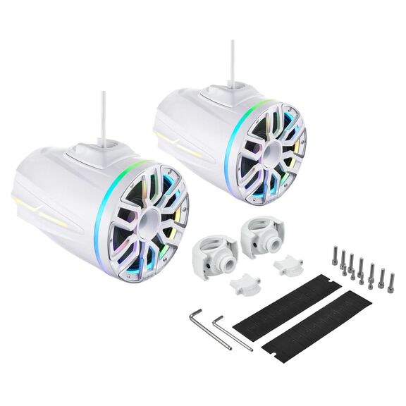 8&rdquo; Marine Tower Speaker With Neodymium Magnet, Kevlar Cone, Compression Driver & Digital LED Lights | 200W RMS 4-Ohm image number 7
