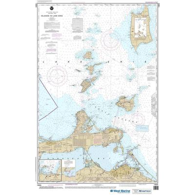 Maptech® NOAA Recreational Waterproof Chart-Islands in Lake Erie; Put-In-Bay, 14844