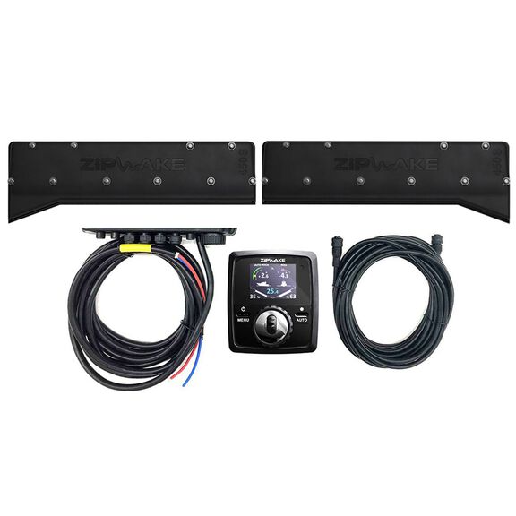 Zipwake 450S Chine Dynamic Fully Automatic Trim Control System Kit with Remote Control, Built-in GPS, 3D-Gyro and 3D Accelerometer and Interceptors 26.8" Width, 6.1" Depth, 10.8" Height image number 0