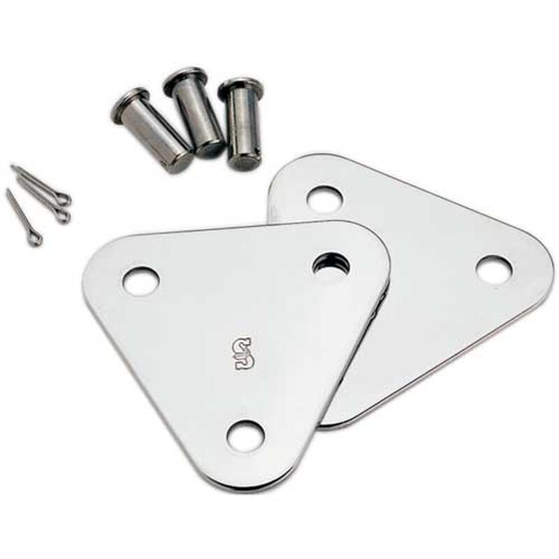 Stainless Steel Triangle Plates for 3/8" Pin, 2 3/4" W image number 0