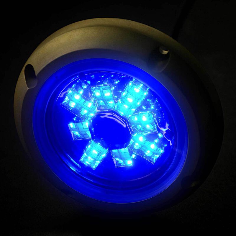 Round 12 LED Underwater Light with Bronze Housing, Blue/White image number 3