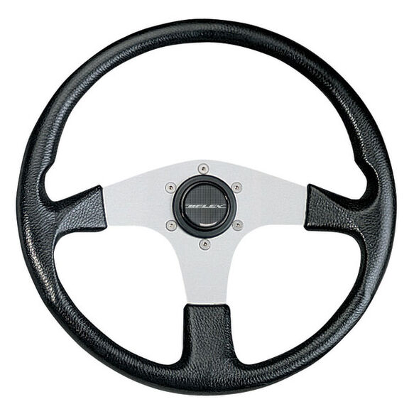 Corse Steering Wheel, Black Grip/Silver Spokes image number 0