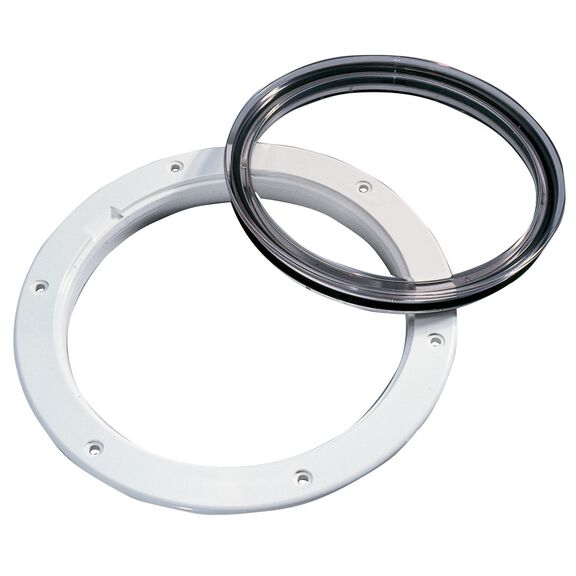 Screw-in Deck Plate 6" Smooth White/Clear image number 0