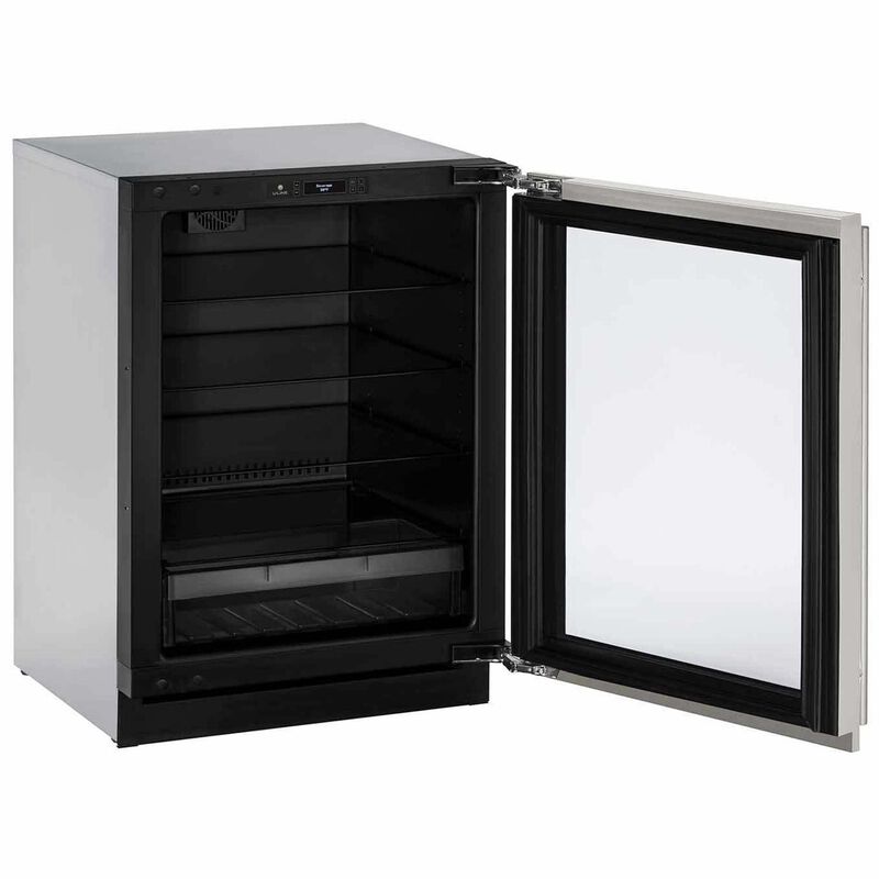 24" Stainless Glass Door Refrigerator image number 2