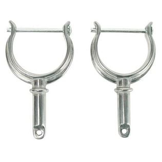 Chrome-Plated Zamac Pinned Oarlock Horn Shank, 1 3/4" Length