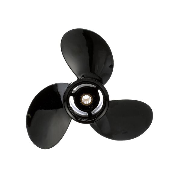 Quicksilver Black Diamond 3-Blade Aluminum Propeller, 10" Diameter x 5" Pitch, Right Hand Rotation image number 0
