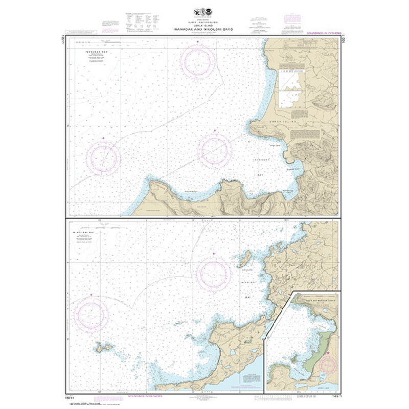 MAPTECH #16511 Inanudak Bay & Nikolski Bay Umnak Island | West Marine