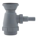 2" Drain, Trap Sink Drain, 3/4" & 1" Hose Barb, w/Chain Stopper Ultra-Mirror Finish image number 1