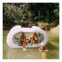 Over 9' Long Palm Print Bali Cabana Lounger Inflatable Pool Float image number 1