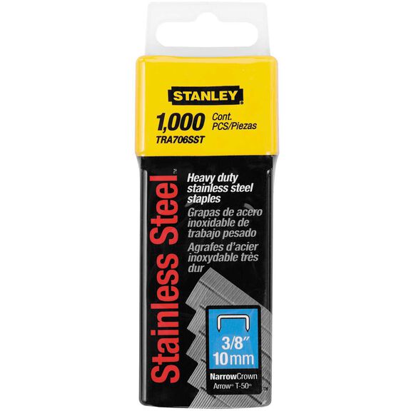 3/8" Stainless Steel Heavy Duty Staples, 1000 Pieces image number 0