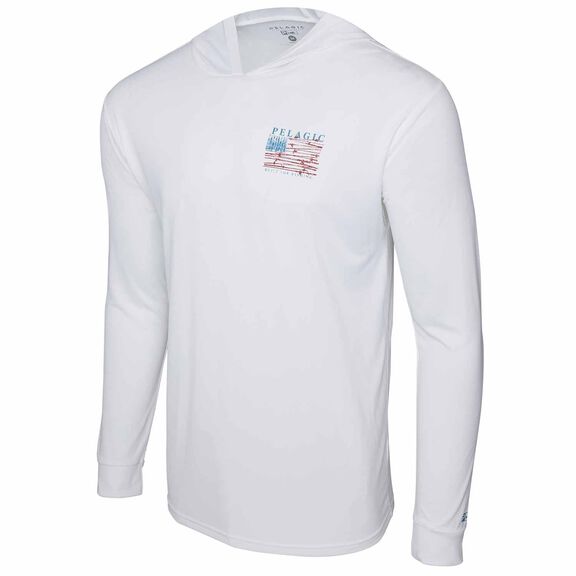 Men's Aquatek Reel Flag Hooded Shirt image number 1