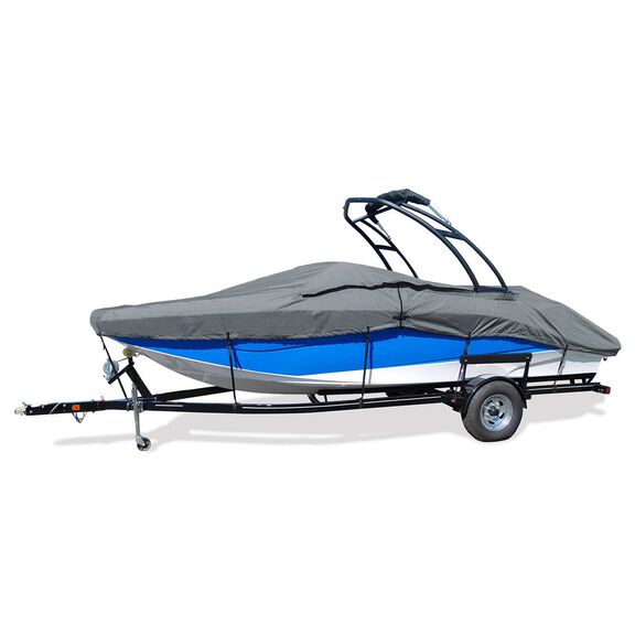 V-Hull Tower Bow Rider Cover, I/O, Gray, Hot Shot, 22'5"-23'4", 102" Beam image number 0