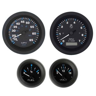 Eclipse Series OB w/Tachometer/Hourmeter 4 Gauge Set