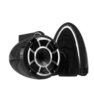 Wet Sounds REV 8 Black V2 Revolution Series 8" Marine Tower Speakers with X-Mount Surface Mounts (Pair)