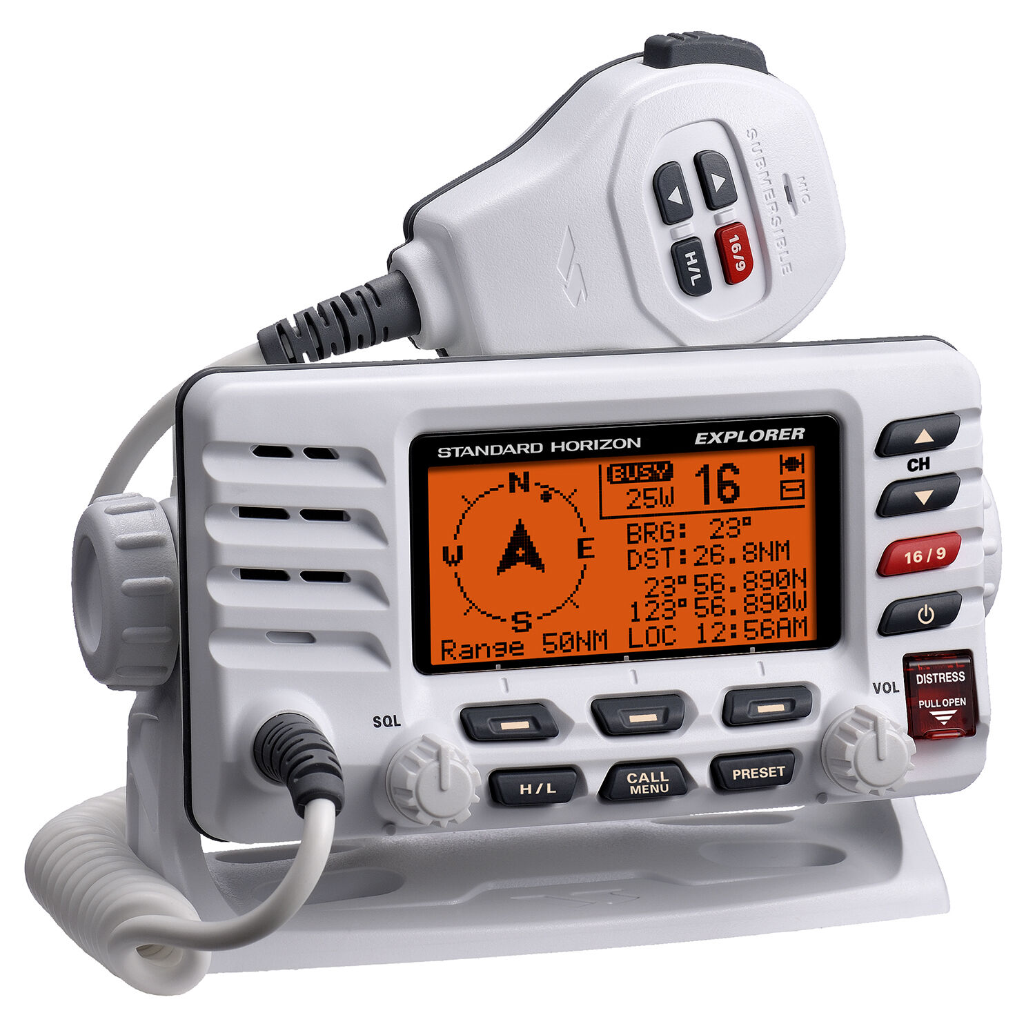 Standard Horizon Explorer GX1700W GPS Fixed Mount VHF White 