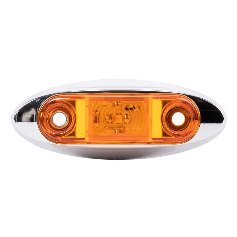 HOPKINS MANUFACTURING 2" LED Oblong Clearance/Side Marker Light, Amber